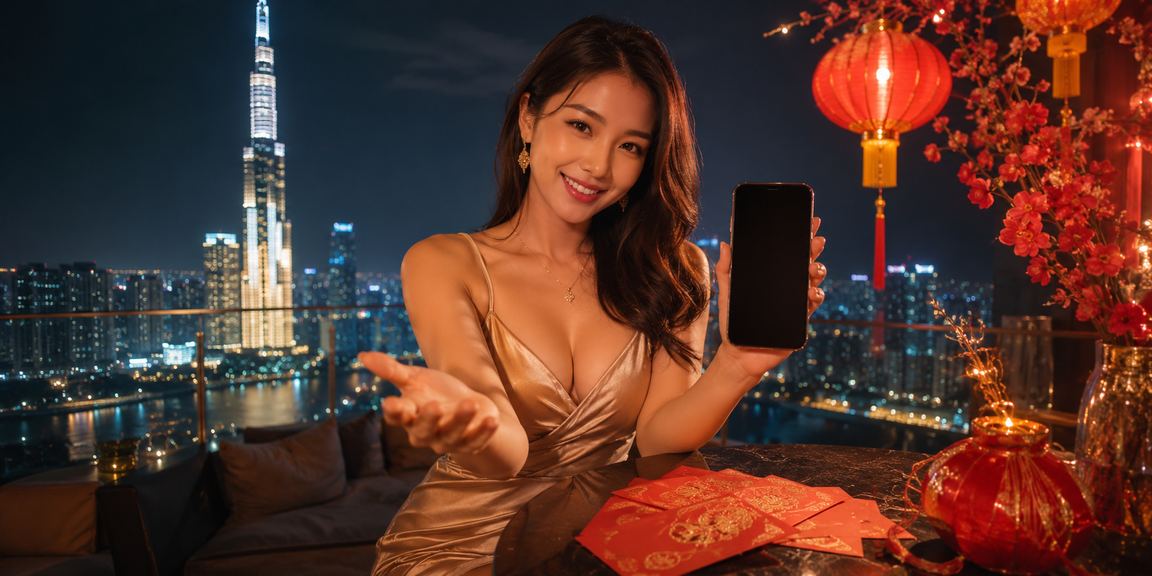 Khung cảnh Hồ Chí Minh với phong bao đỏ gợi ý kiểm tra giao dịch f10